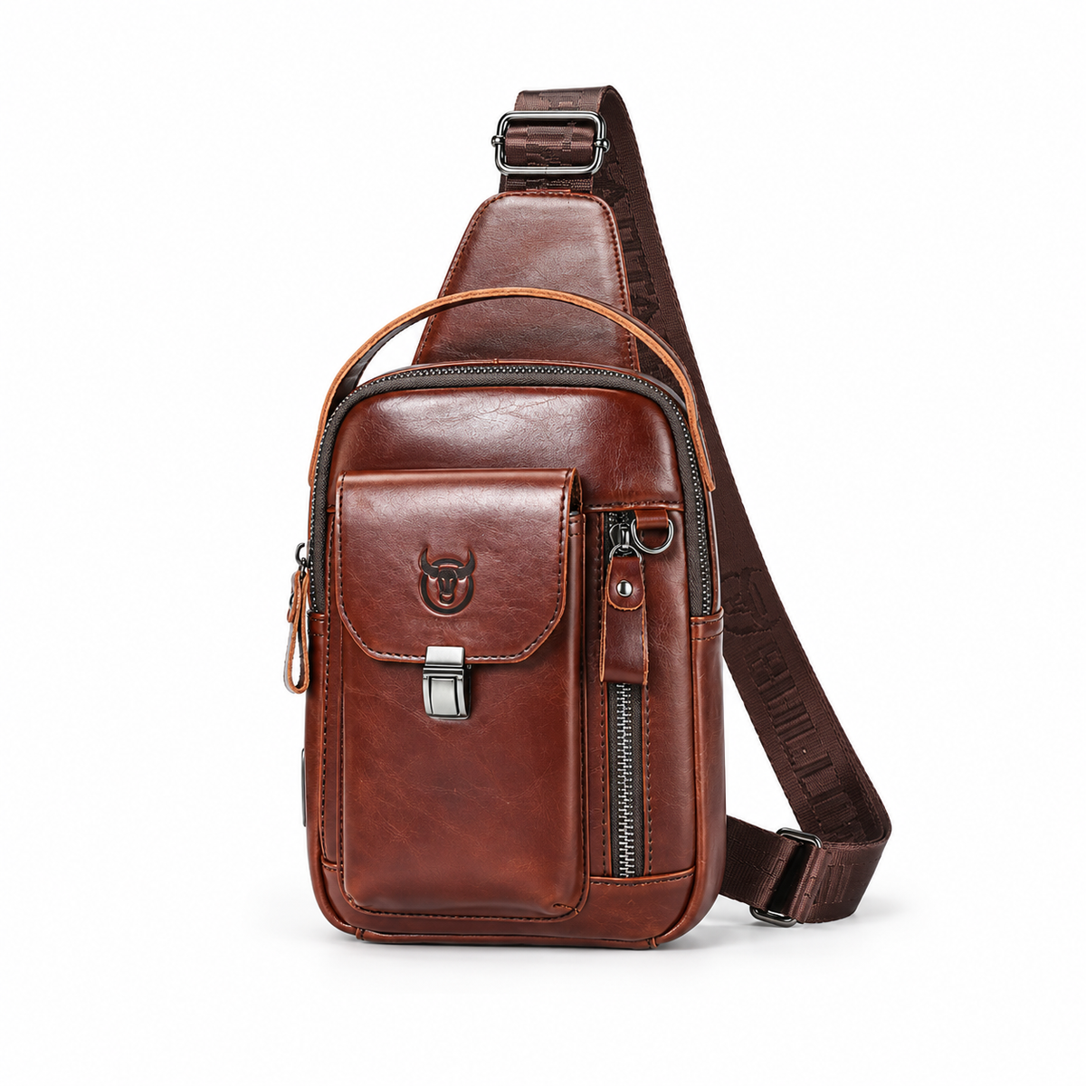 Vintage Coffee Crossbody Sling Travel Bag