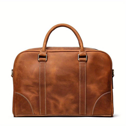 Faux Leather Laptop Bag | Vintage Faux Leather Briefcase