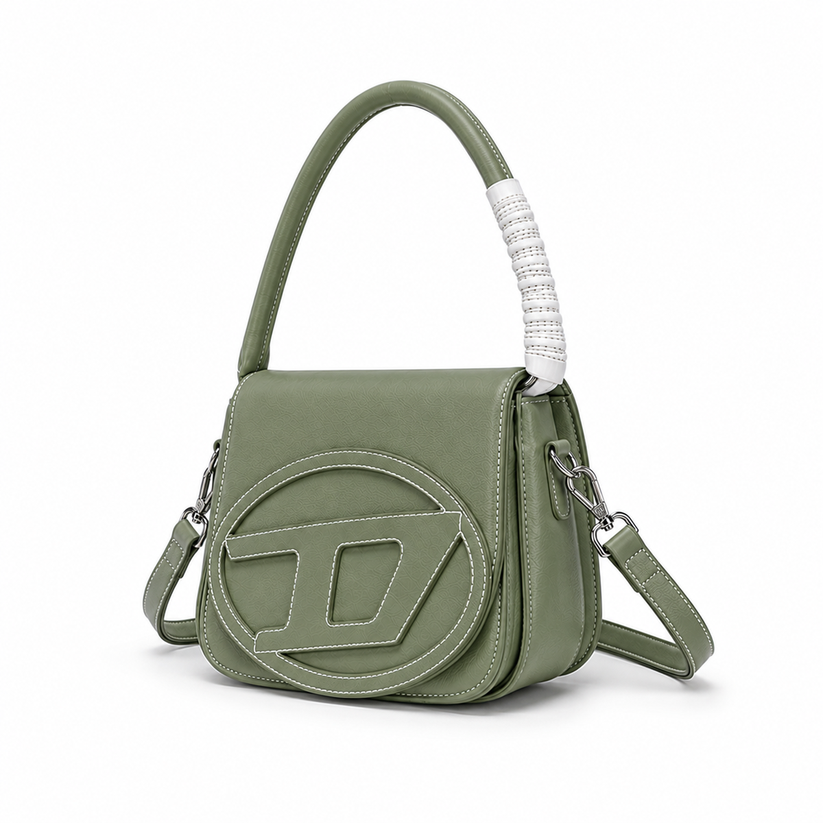Sage Green Structured Shoulder & Crossbody Handbag