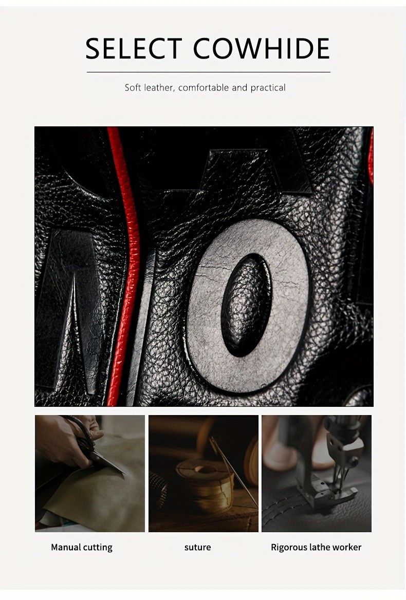 Fashionable Motorcycle Bag, Tote Bag, Genuine Leather Women's Bag, Zipper Handbag, Shoulder Bag, Fashionable Hand-held Crossbody Bag