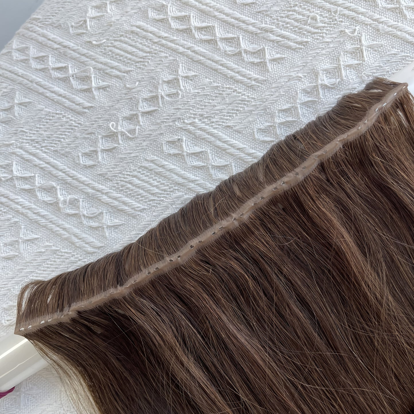 1pc Invisible Hole Human Hair Weft Extensions - Straight Blonde Double Side Weft for Women, 12" - 40g, 16" - 40g, 20" - 50g, 24" - 50g, Natural Hair, Hair Filling|Straight Hair Extensions|Invisible Hole Weft, Hair Wefts