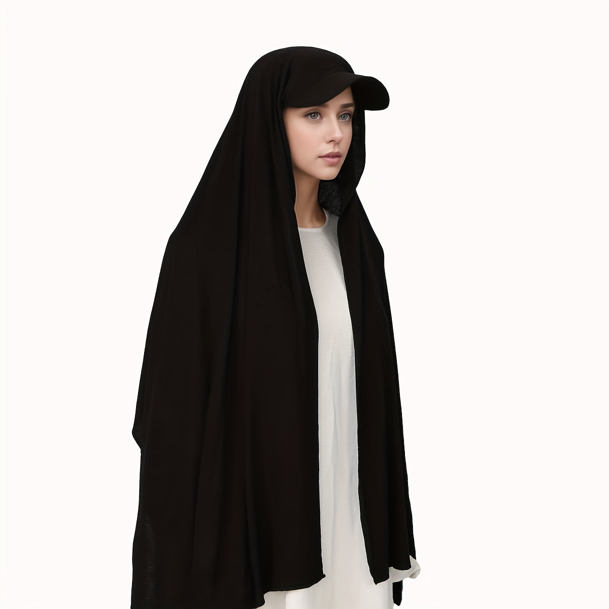 Women's Elegant Khimar Abaya - Lightweight & Breathable All Seasons Hijab, Soft Smooth Fabric for Everyday & Formal Events, Easy Care Machine Washable - Ideal Islamic Gift for Women