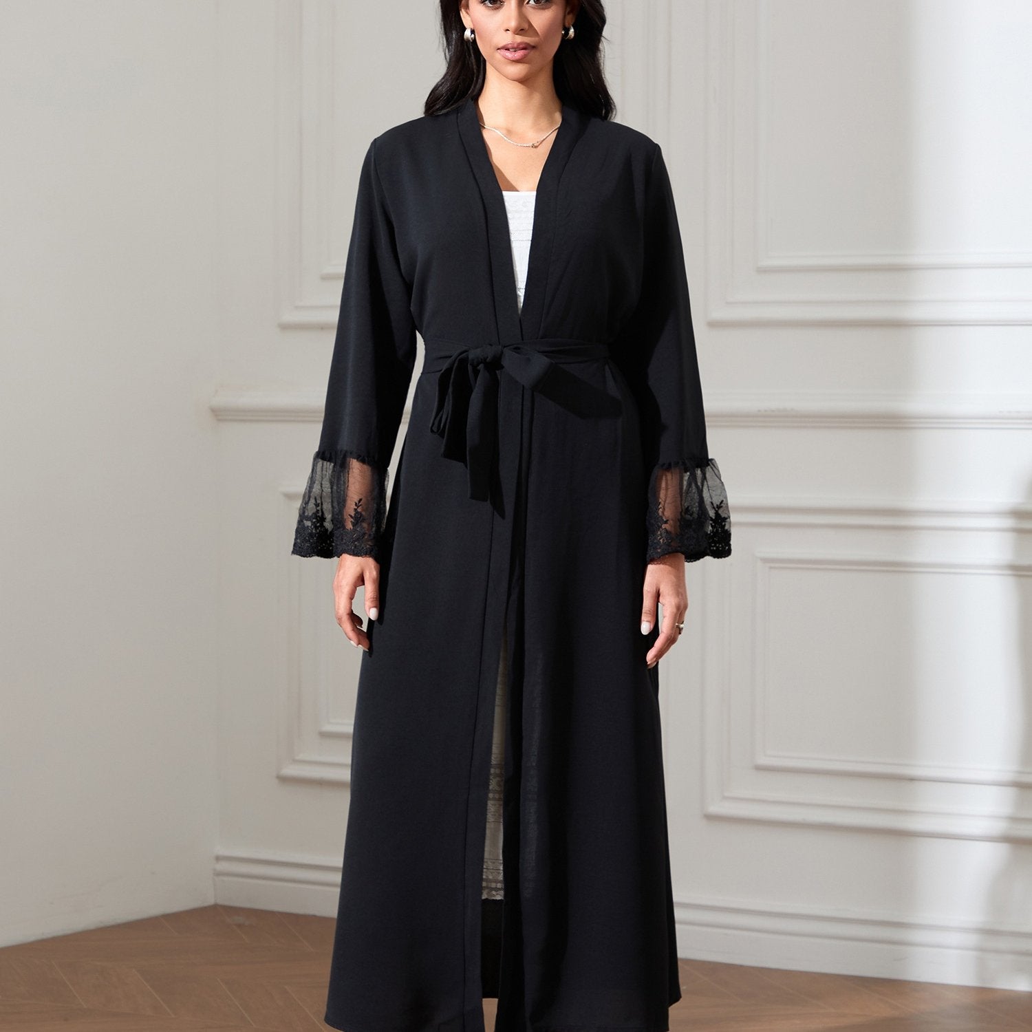Vintage Elegant Muslim Long Cardigan