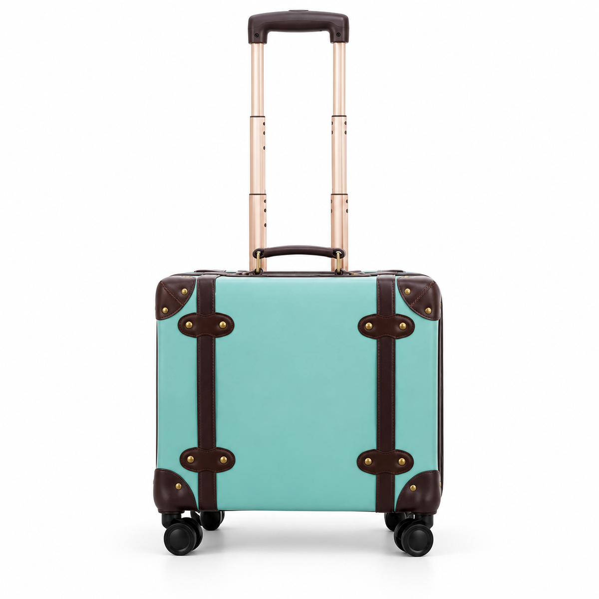 Mint Green Vintage Style Leather Trolley