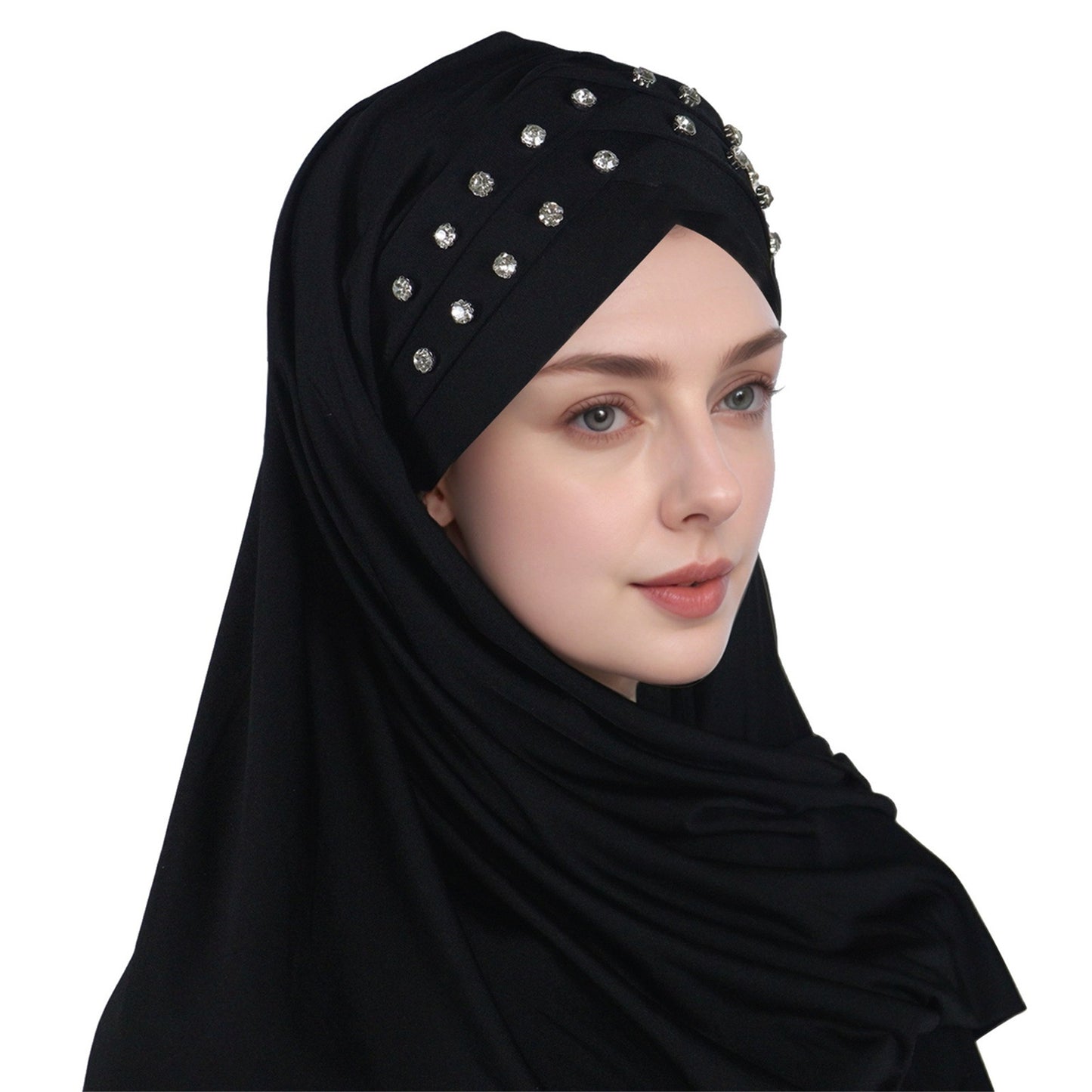 Women's Breathable Stretchy 3-Layer Middle Eastern Muslim Hijab Scarf