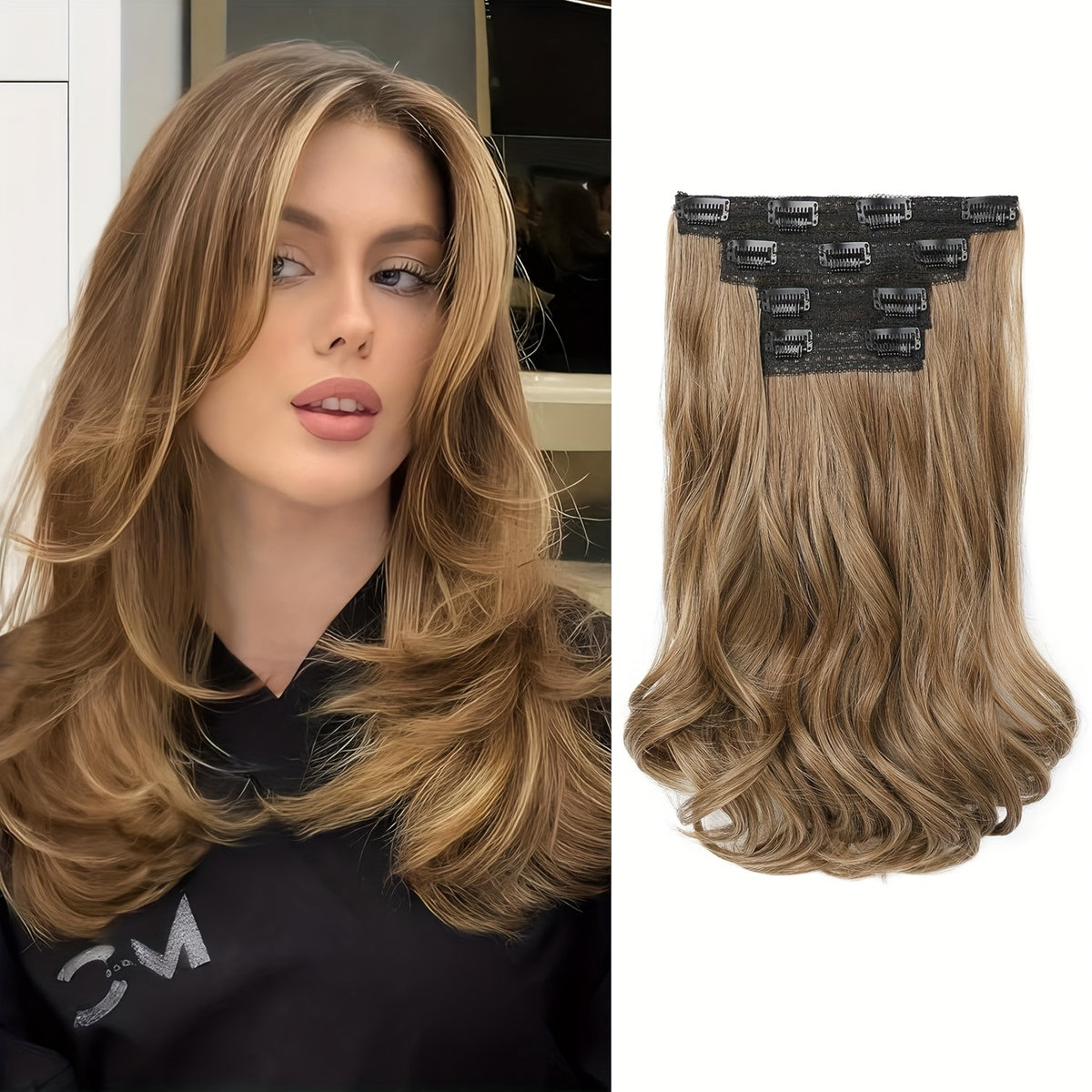 Clip In Hair Extensions, 4pcs Lace Weft Hair Extensions
