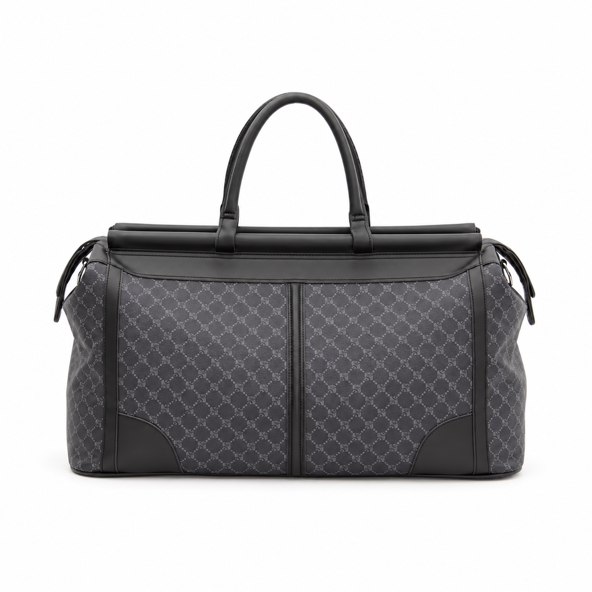 Charcoal Patterned Overnight Duffel Travel Bag
