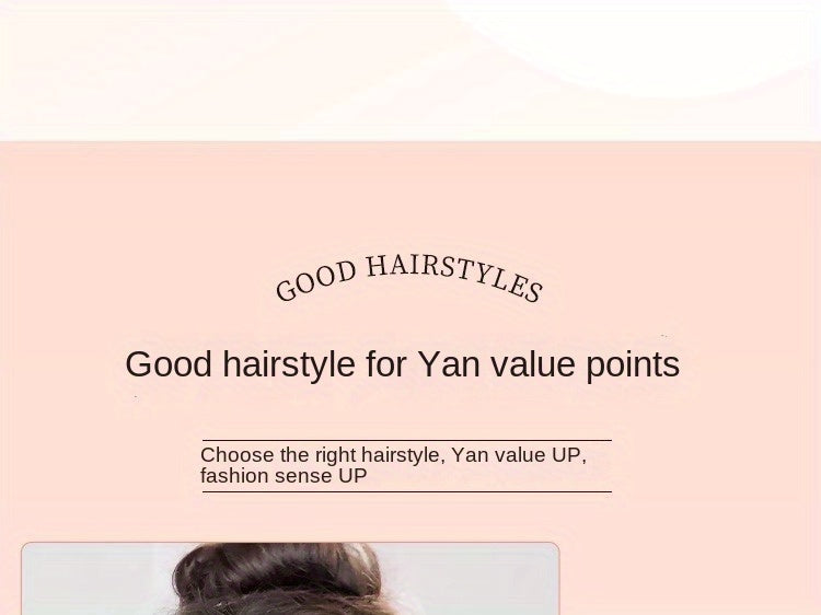 Women's 360° Coverage Synthetic Hairpiece with Middle Part Eight-Character Bangs