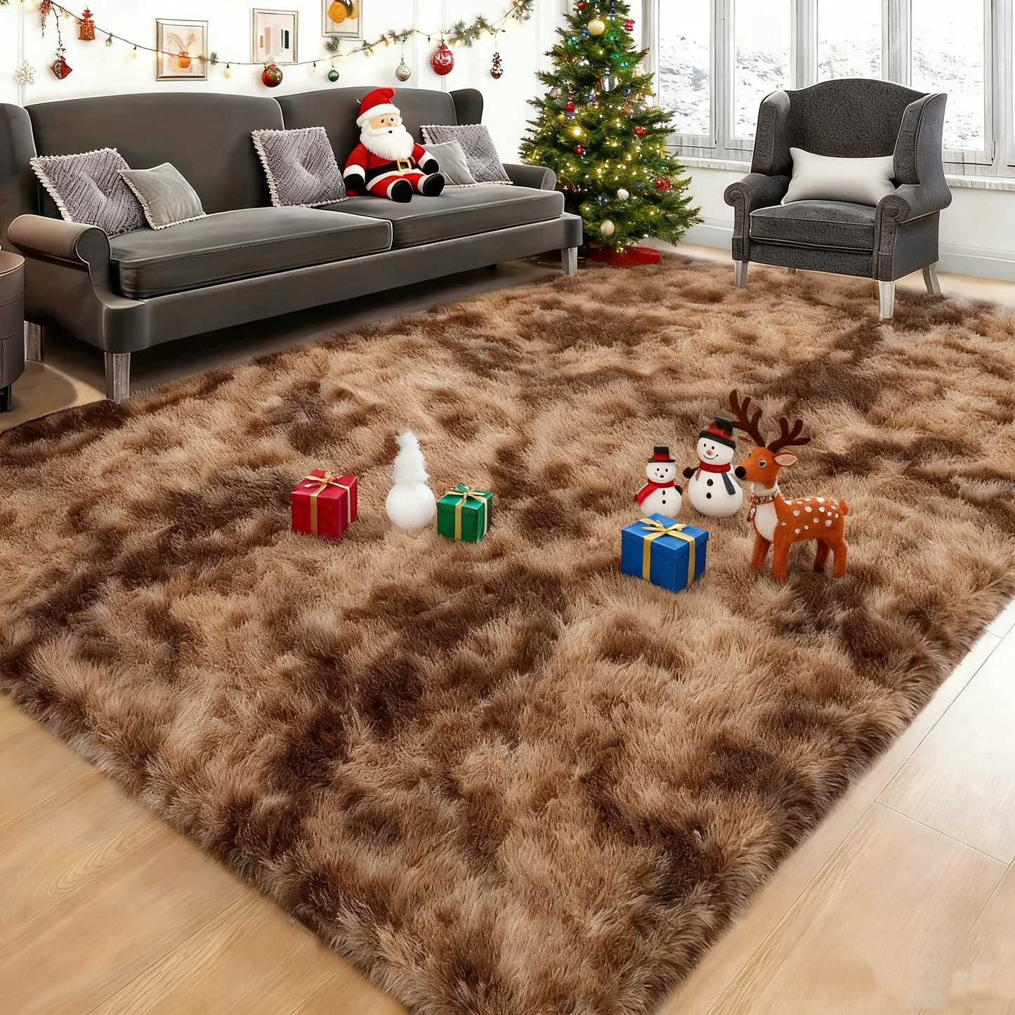 Rugs Living Room Area Rugs for Bedroom, Washable Anti Slip Extra Large Shaggy Soft Rug Fluffy Modern Floor Carpets Mat Beside Rugs for Living Room