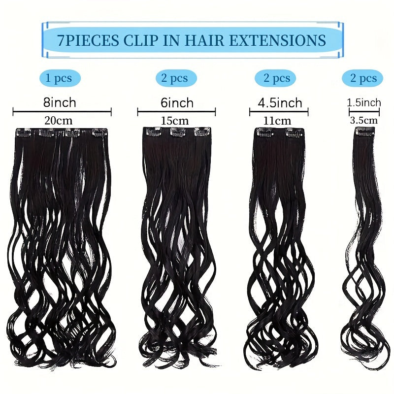 16 Clip Curly Hair Extensions | 7 Sets Of Extensions