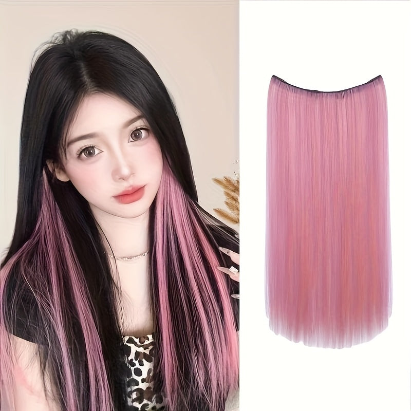 Surprisingly Colorful Hair Patches, Simple and Easy to Operate Straight Clip Style Hair Tie, Naturally Increasing Hair Volume, 20 Inches Long with 8 Color Options, Suitable for Daily Dressing