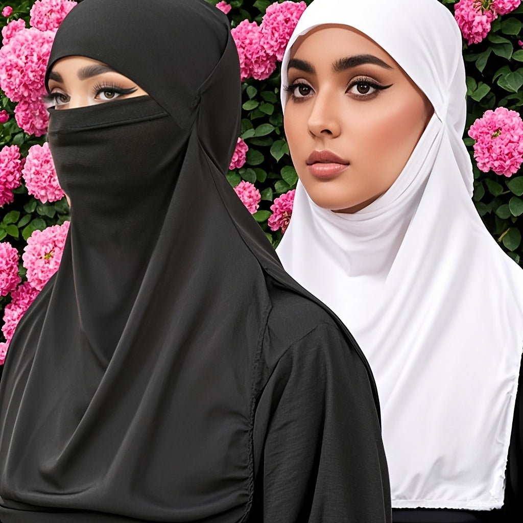 1pc Muslim Women's Hijab Scarf - Breathable Lightweight Sun & Wind Protection, Non-Elastic Soft Fabric, Vintage Style Smooth Texture Cover for Daily Use, Prayer