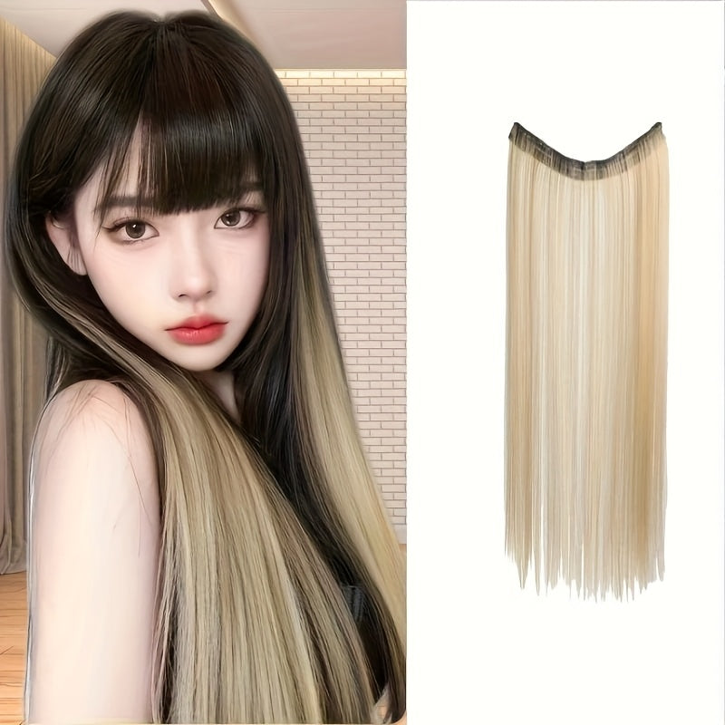 Surprisingly Colorful Hair Patches, Simple and Easy to Operate Straight Clip Style Hair Tie, Naturally Increasing Hair Volume, 20 Inches Long with 8 Color Options, Suitable for Daily Dressing