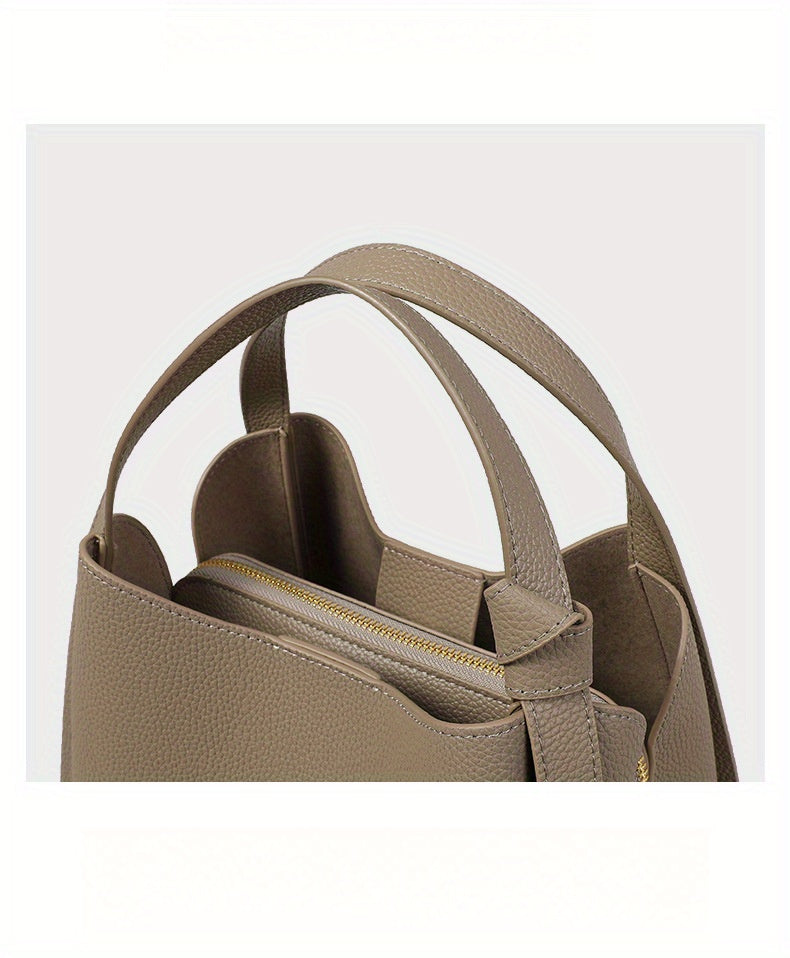 Bag for Women'S Spring And Summer New Collection, Crossbody Bag, 2025 Genuine Leather Bucket Bag, Bags Fashion Trend Handbag