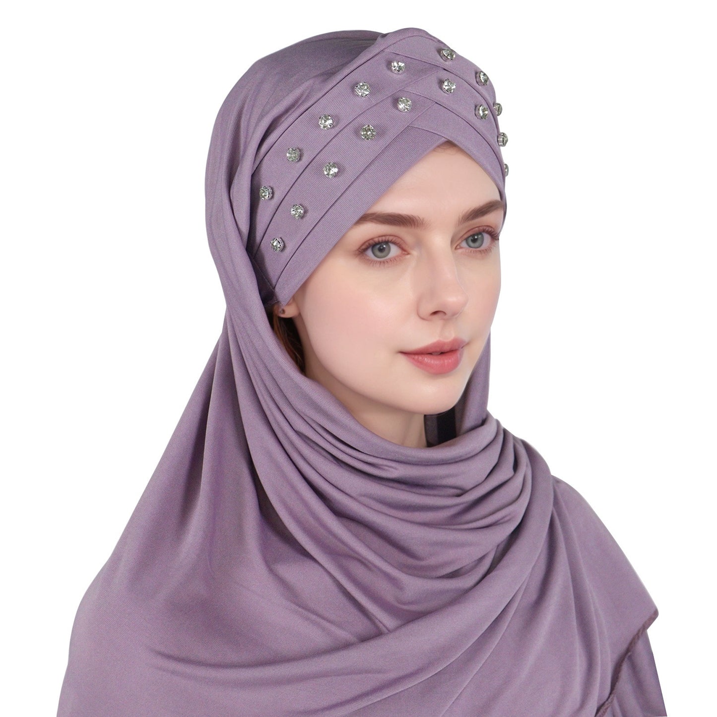 Women's Breathable Stretchy 3-Layer Middle Eastern Muslim Hijab Scarf