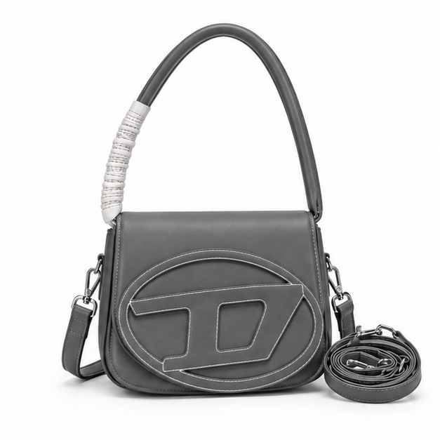 Dark Grey Structured Shoulder & Crossbody Bag