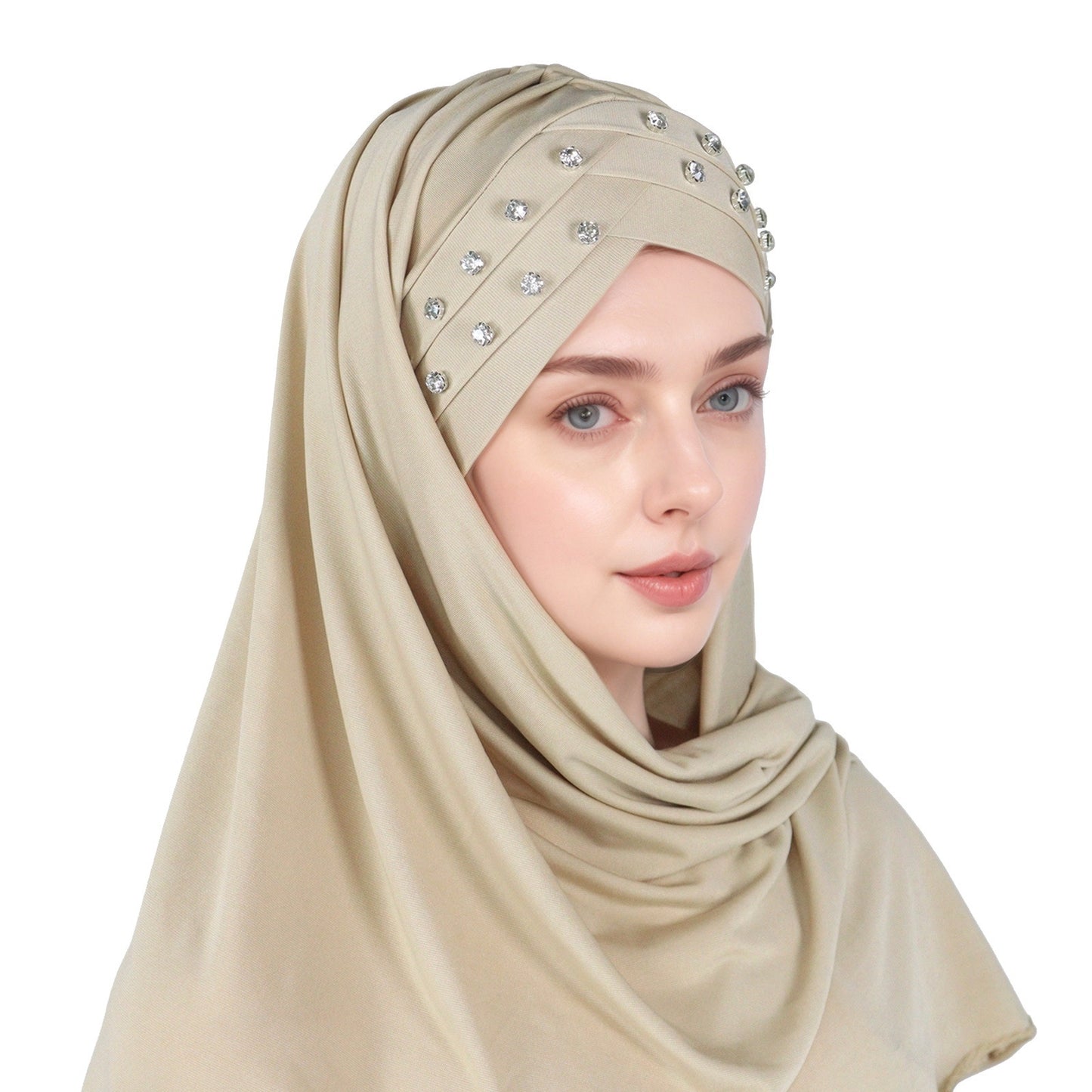 Women's Breathable Stretchy 3-Layer Middle Eastern Muslim Hijab Scarf