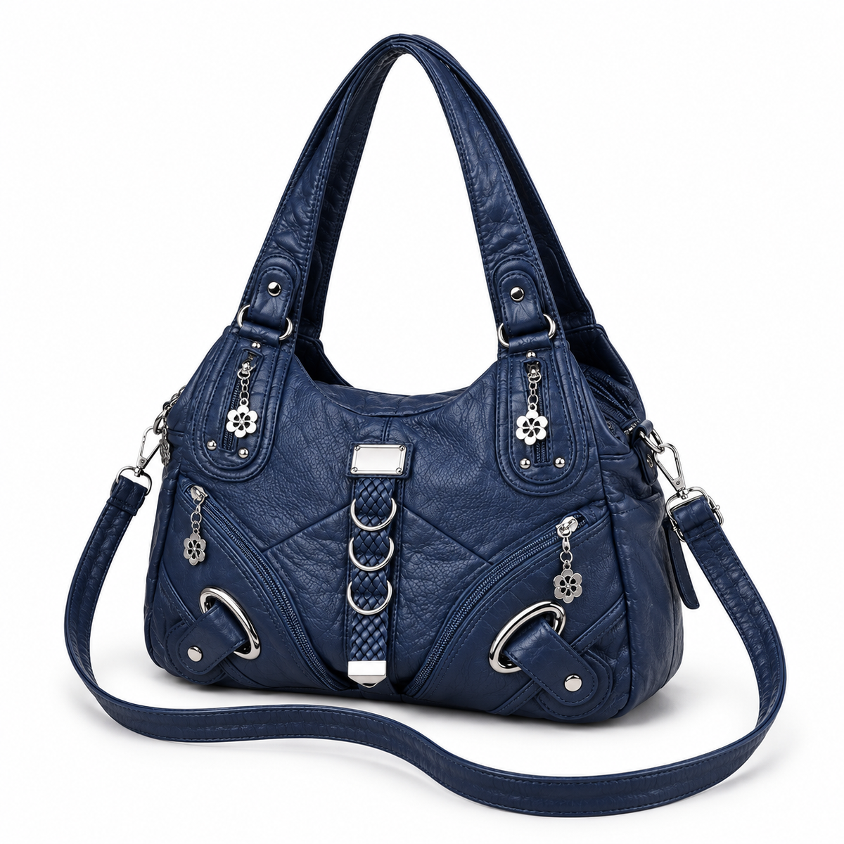 Elegant Navy Blue Crossbody Bag