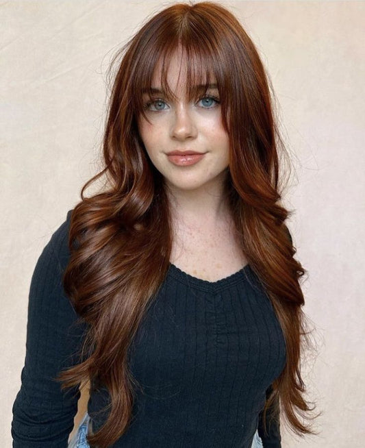 Brown Clip-In Bangs Extension