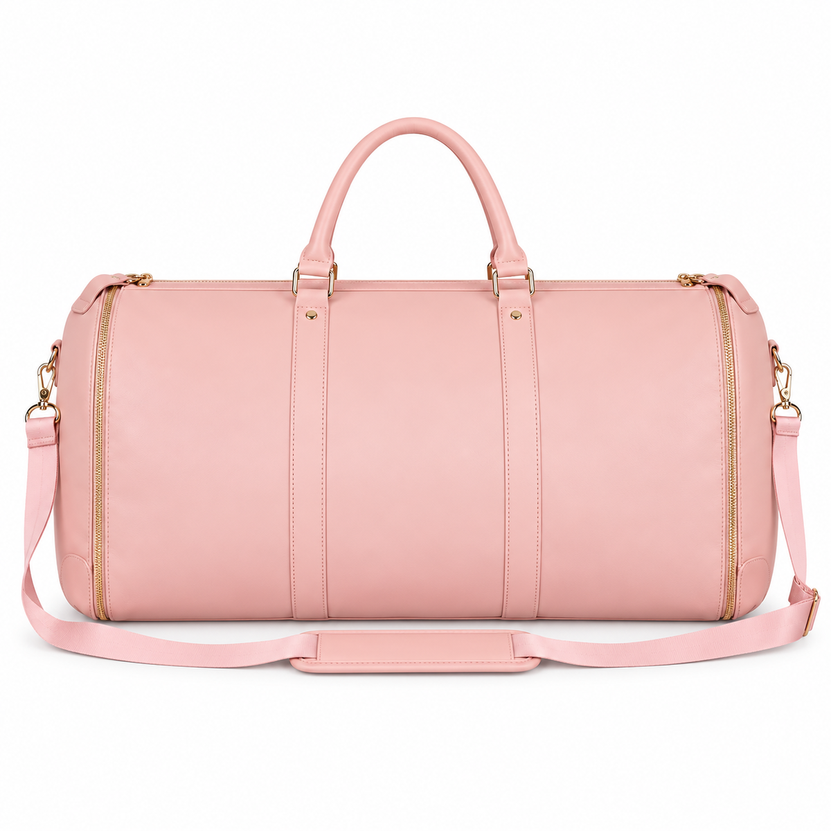 Pink Convertible Garment Overnight Travel Bag