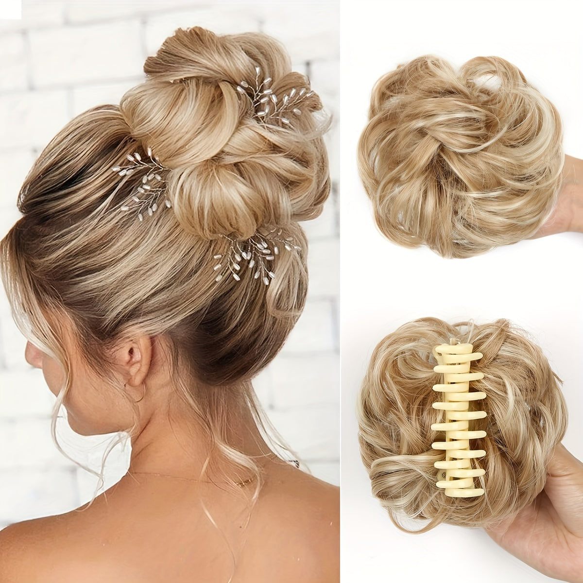 Elegant 6-Inch Synthetic Braided Hair Bun - Soft, Natural-Looking Extensions for Volumizing & Styling - Ideal for Daily Wear, Cosplay Parties & Special Occasions