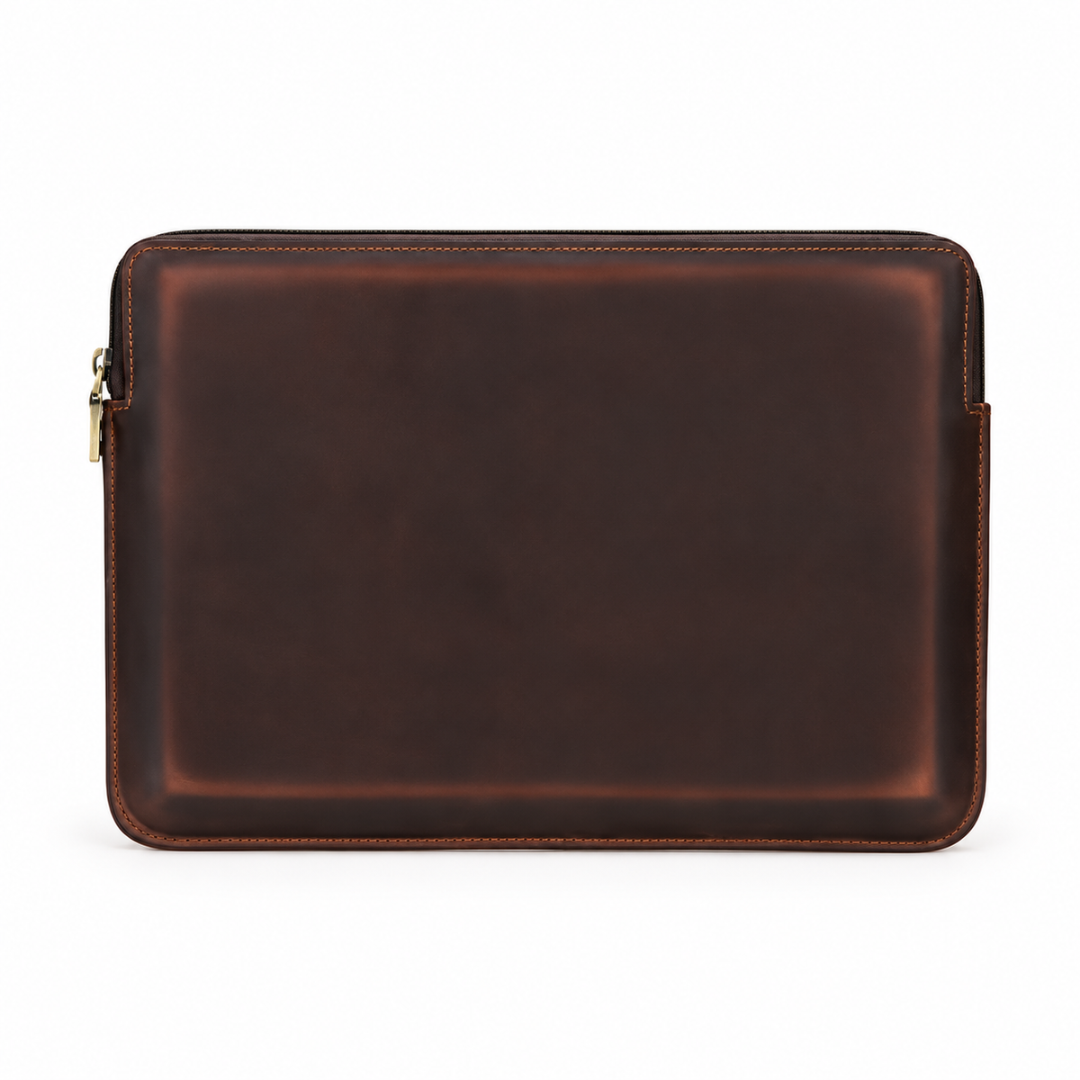 Classic Chocolate Brown Leather Laptop Bag