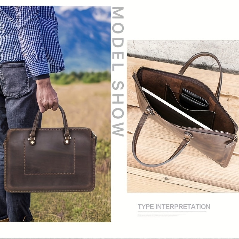 Women Genuine Leather Laptop Bag Handbag Briefcase for MacBook Pro 13'' Notebook Gift