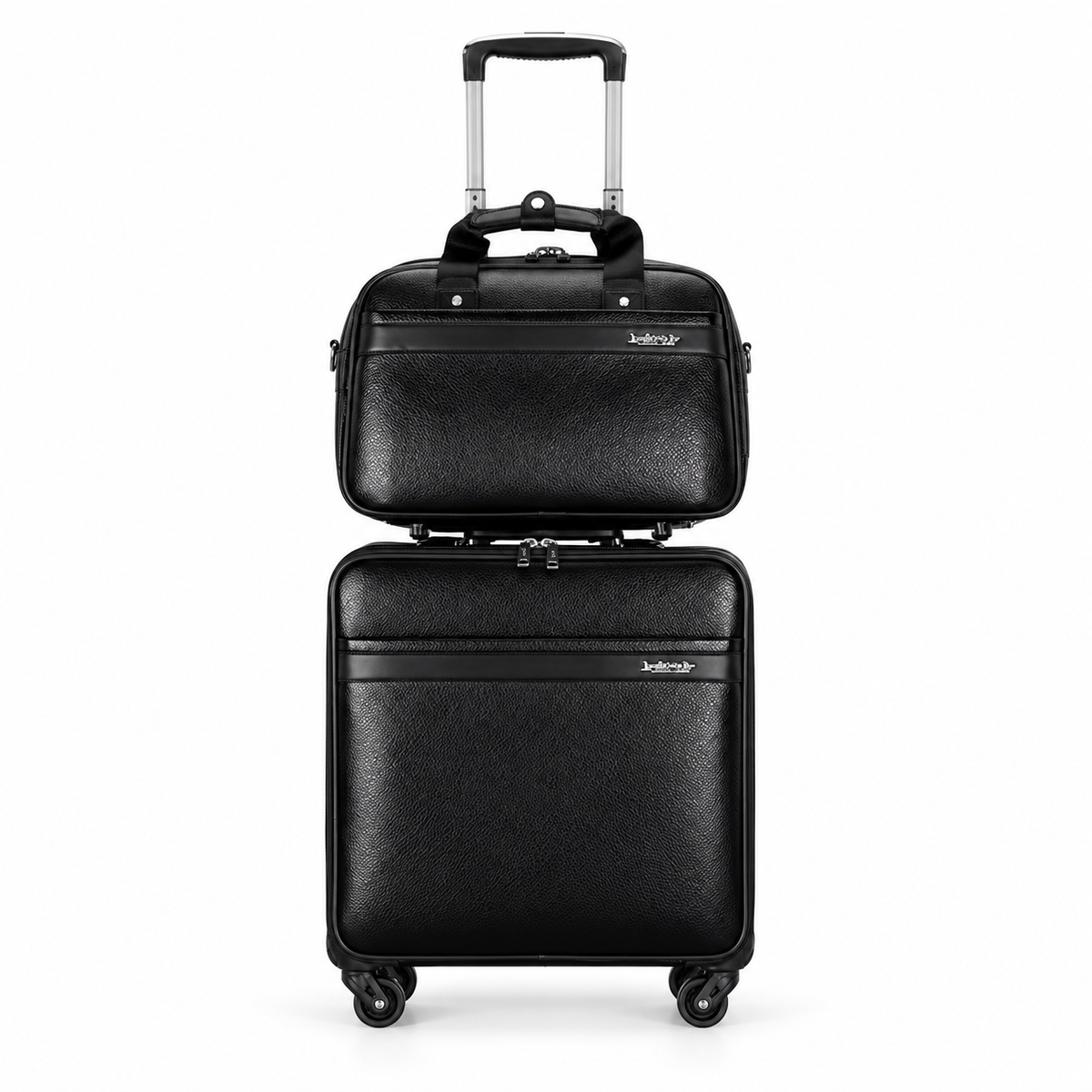 Black Textured Two Piece Trolley Set