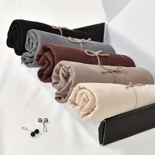 Elegant Soft Rayon Bamboo Jersey Woven Hijab for Women - Versatile Long Shawl in Black, Gray, Brown, and Beige - Breathable & Machine Washable - Perfect Gift for Holidays and Special Occasions, Festive Headwear