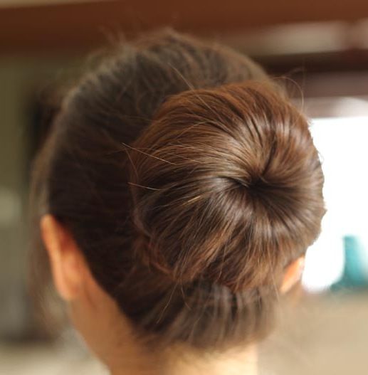 Brown Plain Seamless Bun Natural Hair Buns