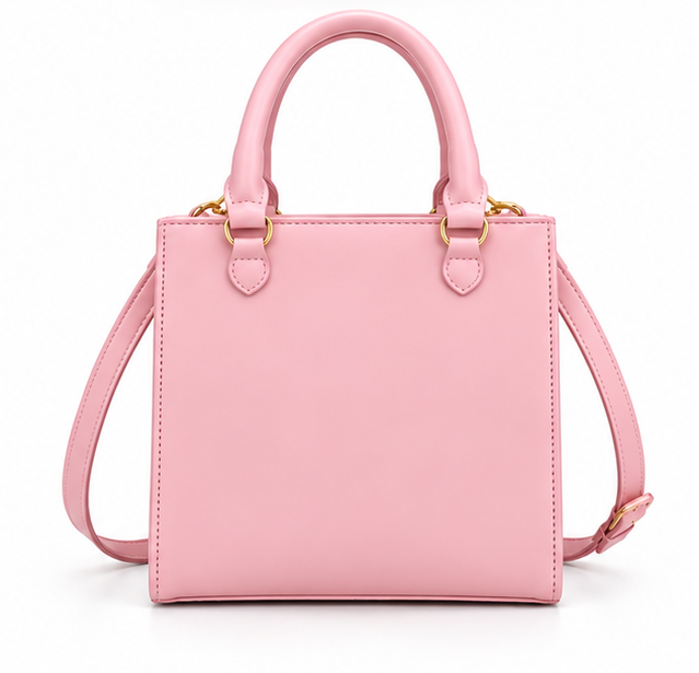 Light Pink Artistic Face Structured Tote Handbag
