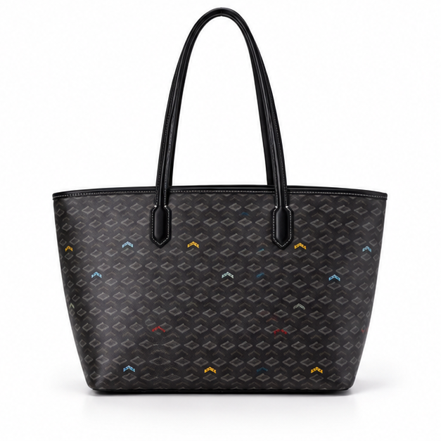 Heart Print Patterned Tote Pouch Set