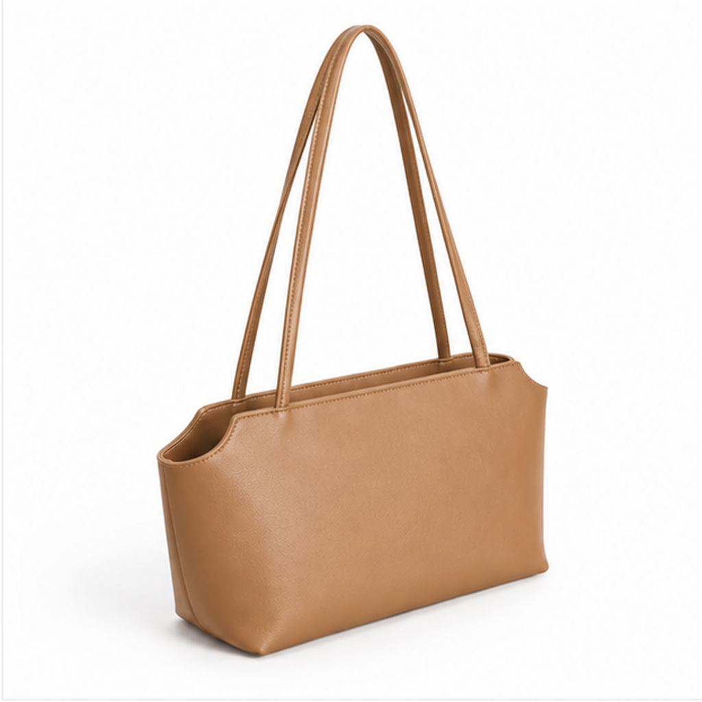Light Brown Minimalist Everyday Shoulder Bag