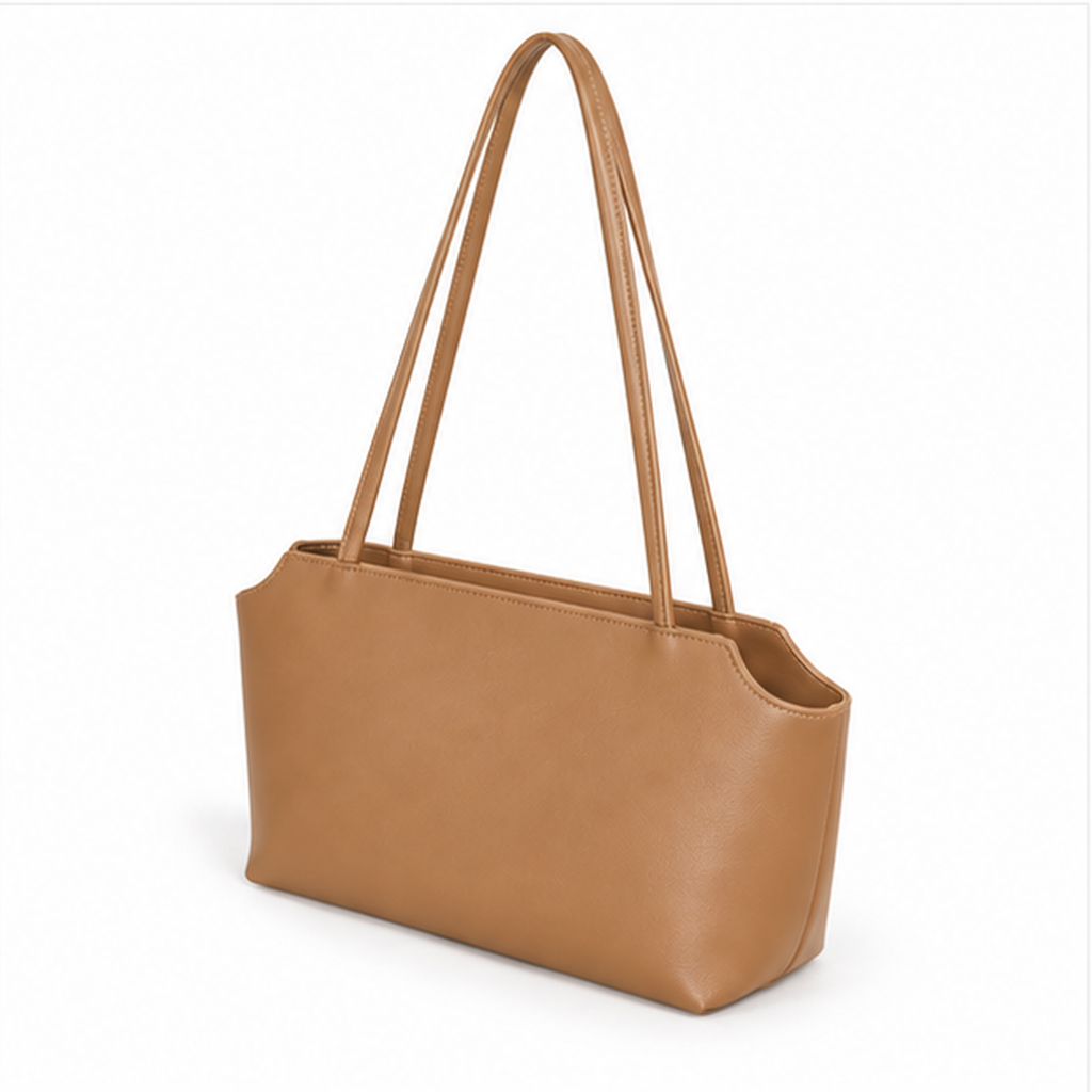 Light Brown Minimalist Everyday Shoulder Bag