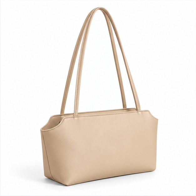Beige Minimalist Everyday Shoulder Bag