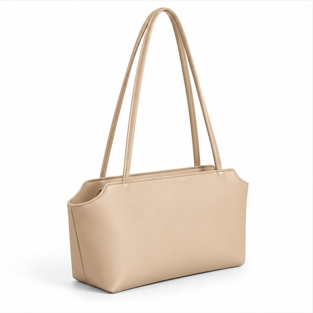 Beige Minimalist Everyday Shoulder Bag