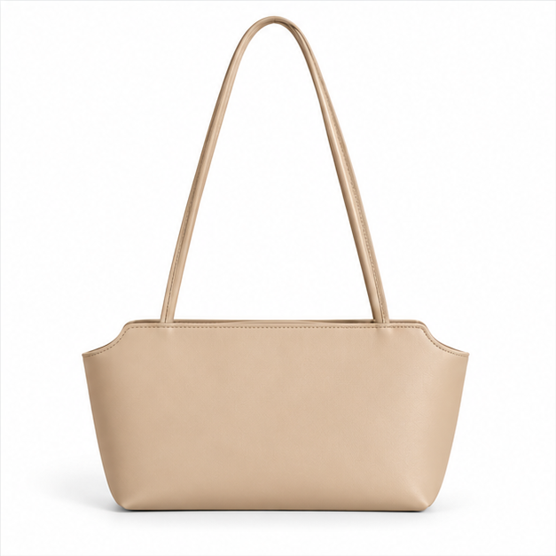 Beige Minimalist Everyday Shoulder Bag