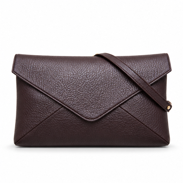 Elegant Textured Envelope Crossbody Shoulder Bag