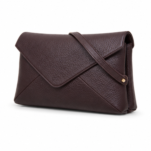 Elegant Textured Envelope Crossbody Shoulder Bag