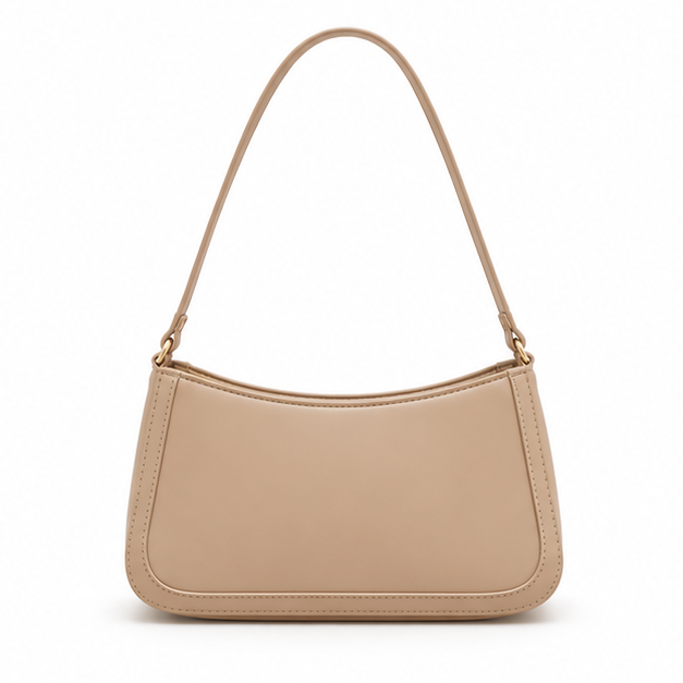 Elegant Taupe Bow Shoulder Bag