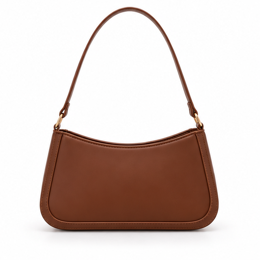 Elegant Brown Bow Detail Shoulder Bag