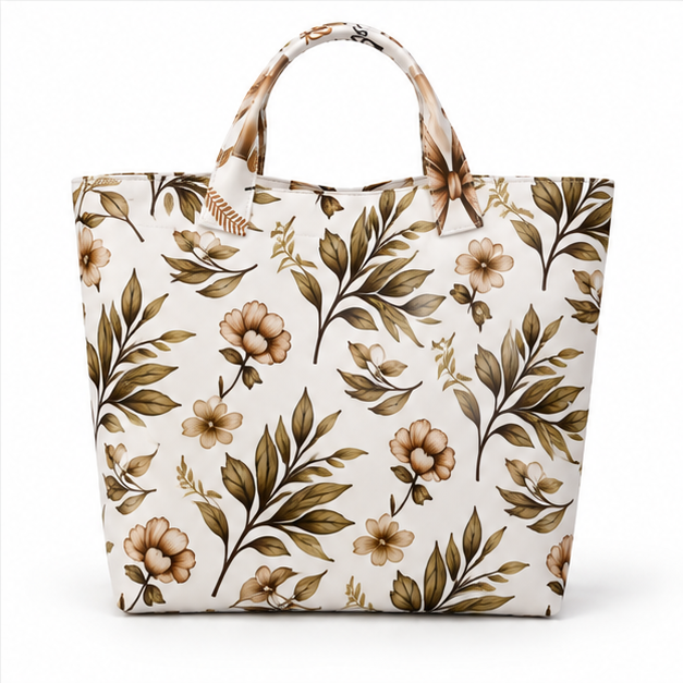 Blessed Faith Floral Christian Tote Bag