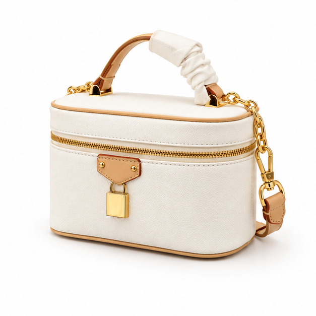 Elegant Structured Vanity Crossbody Handbag Purse