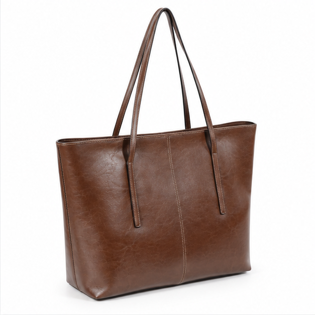 Coffee Brown Classic Everyday Shopper Tote