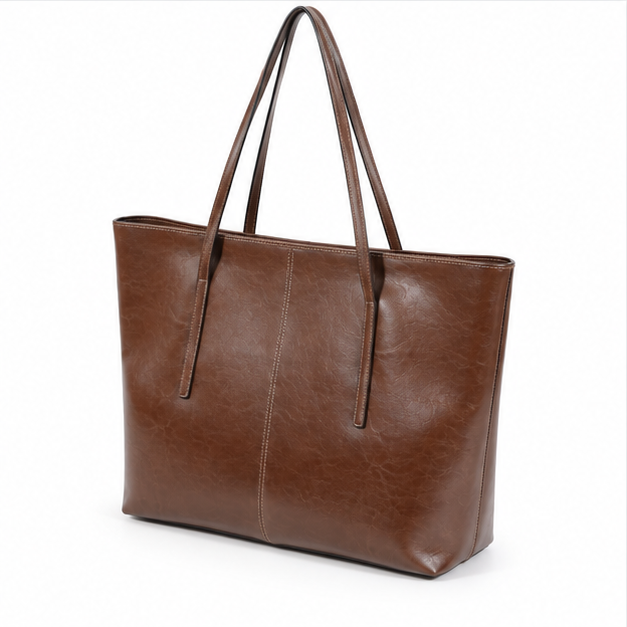 Coffee Brown Classic Everyday Shopper Tote