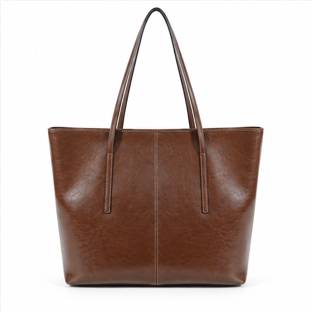 Coffee Brown Classic Everyday Shopper Tote