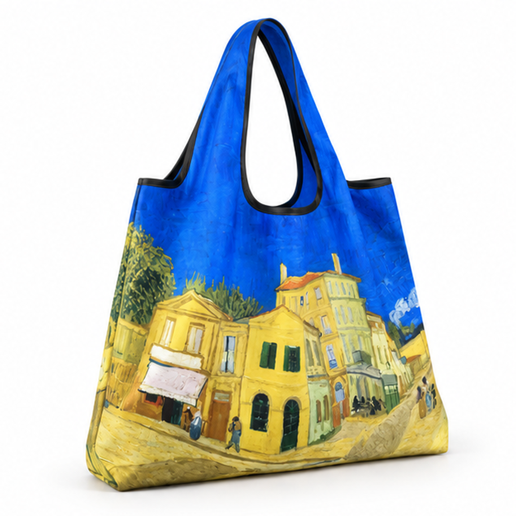 Artistic European Street Print Tote Bag