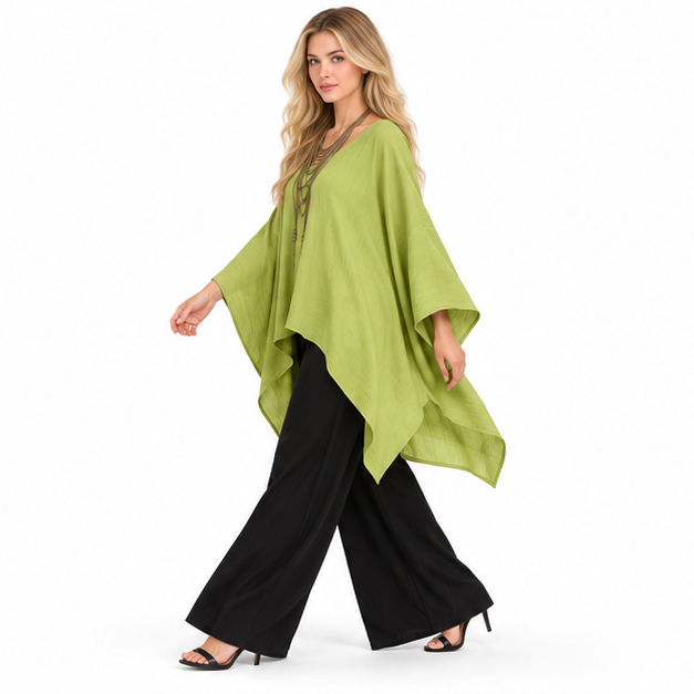 Elegant Green Flowy Kaftan Tops Collection