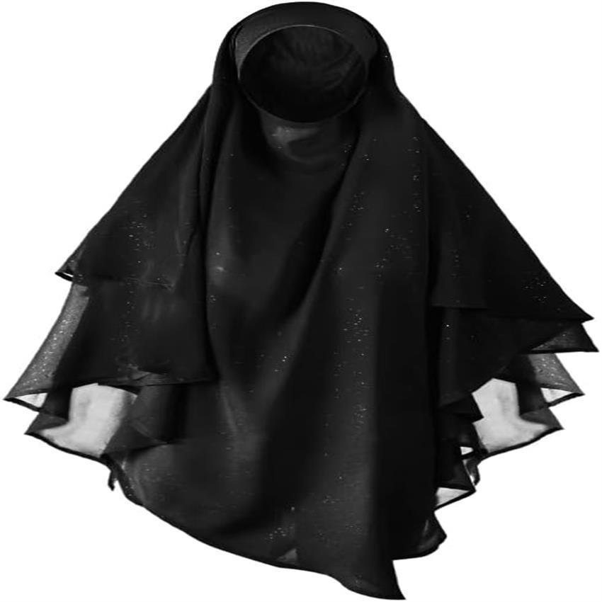 Women's Full Coverage Long Khimar Hijab Niqab - Elegant Islamic Prayer Scarf Wrap, Breathable Chiffon-like Fabric Abaya, for Ramadan, Eid, Daily Prayer & Modest Fashion - Islamic Hijab Clothing