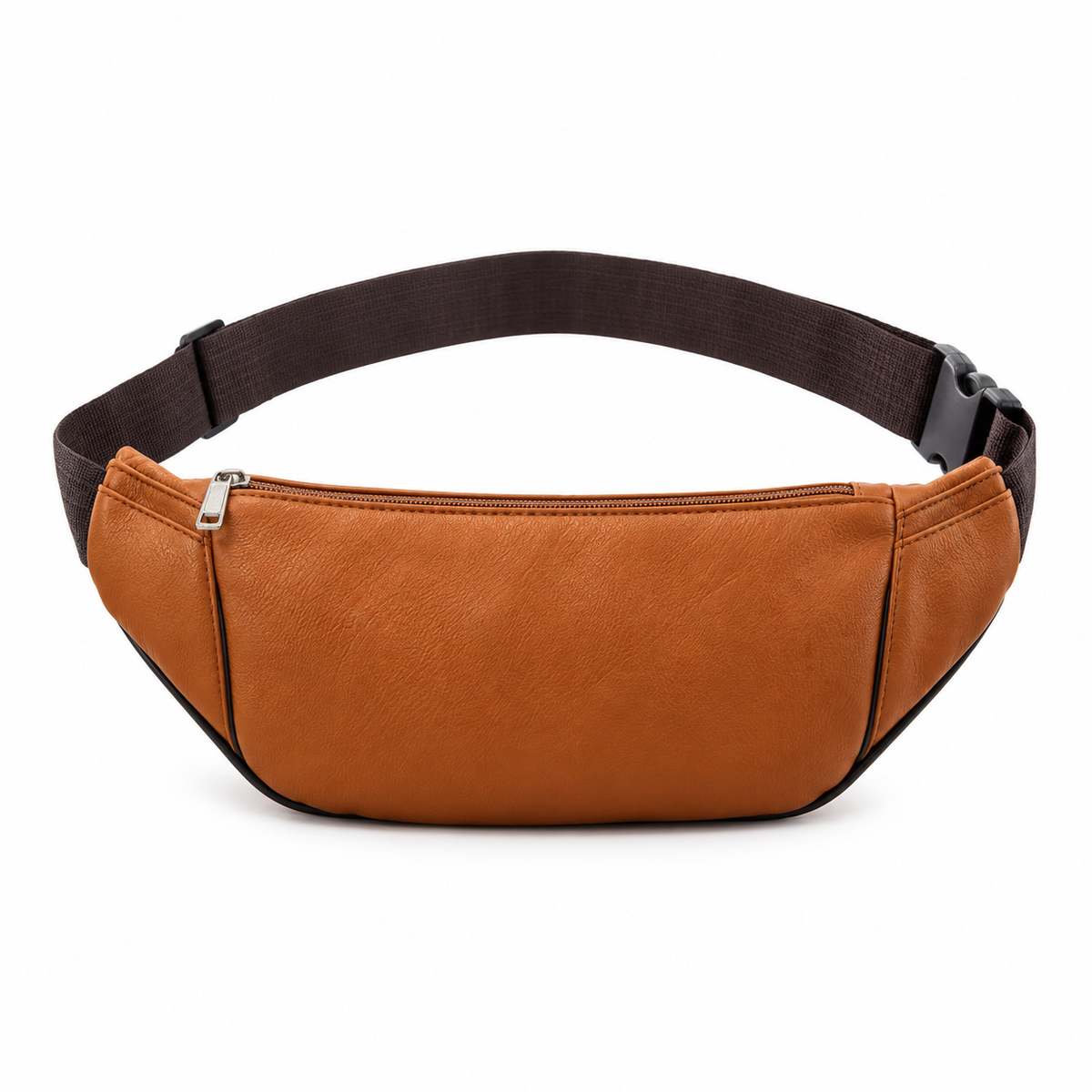Caramel Brown Multi Pocket Waist Bag